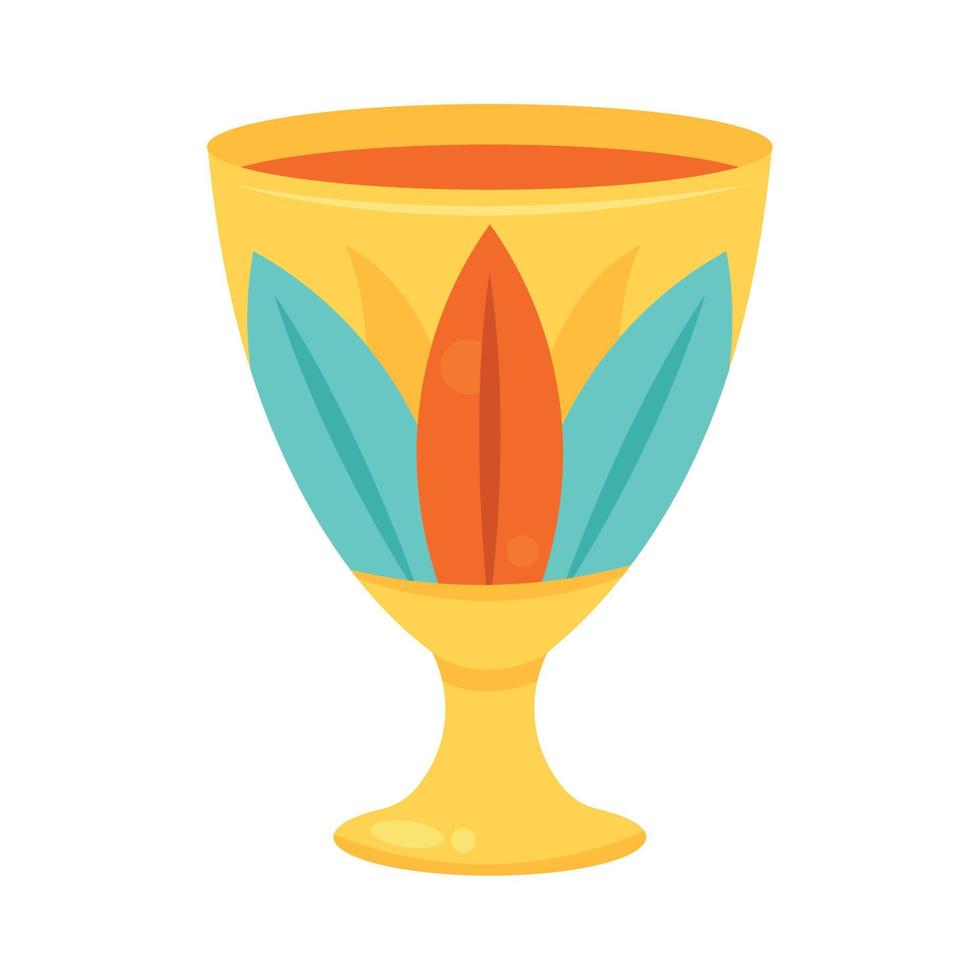 egyptian golden culture cup vector