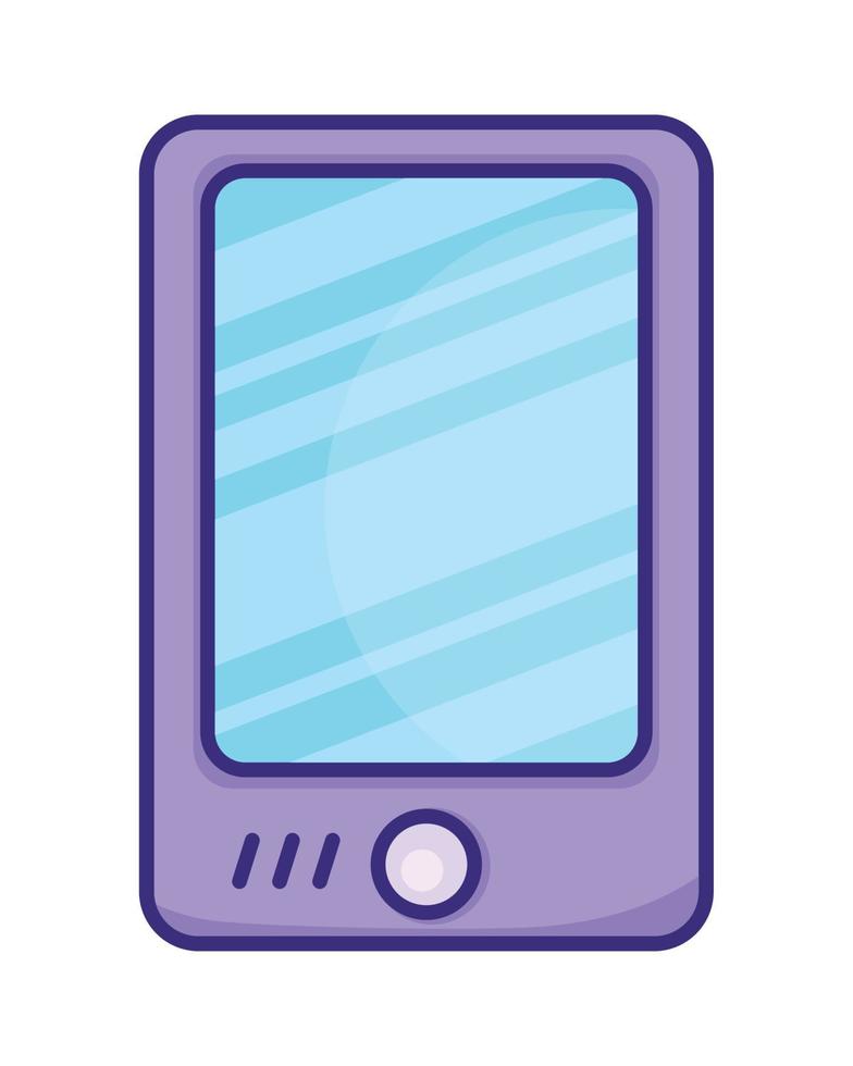 tecnología de dispositivo de teléfono inteligente lila vector
