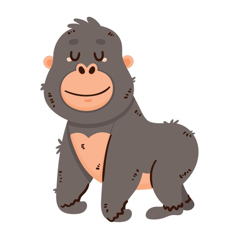 gorilla monkey animal vector