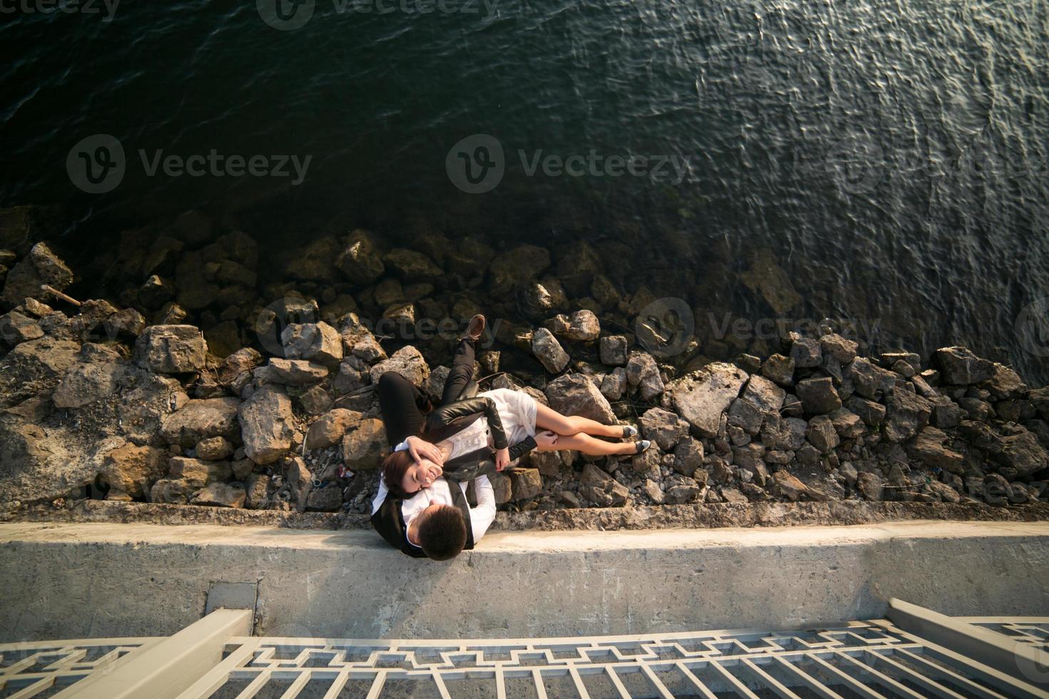 Couple haveing fun in the city photo