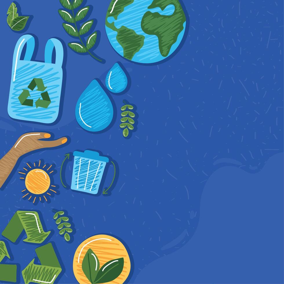 sustainable ecology frame vector