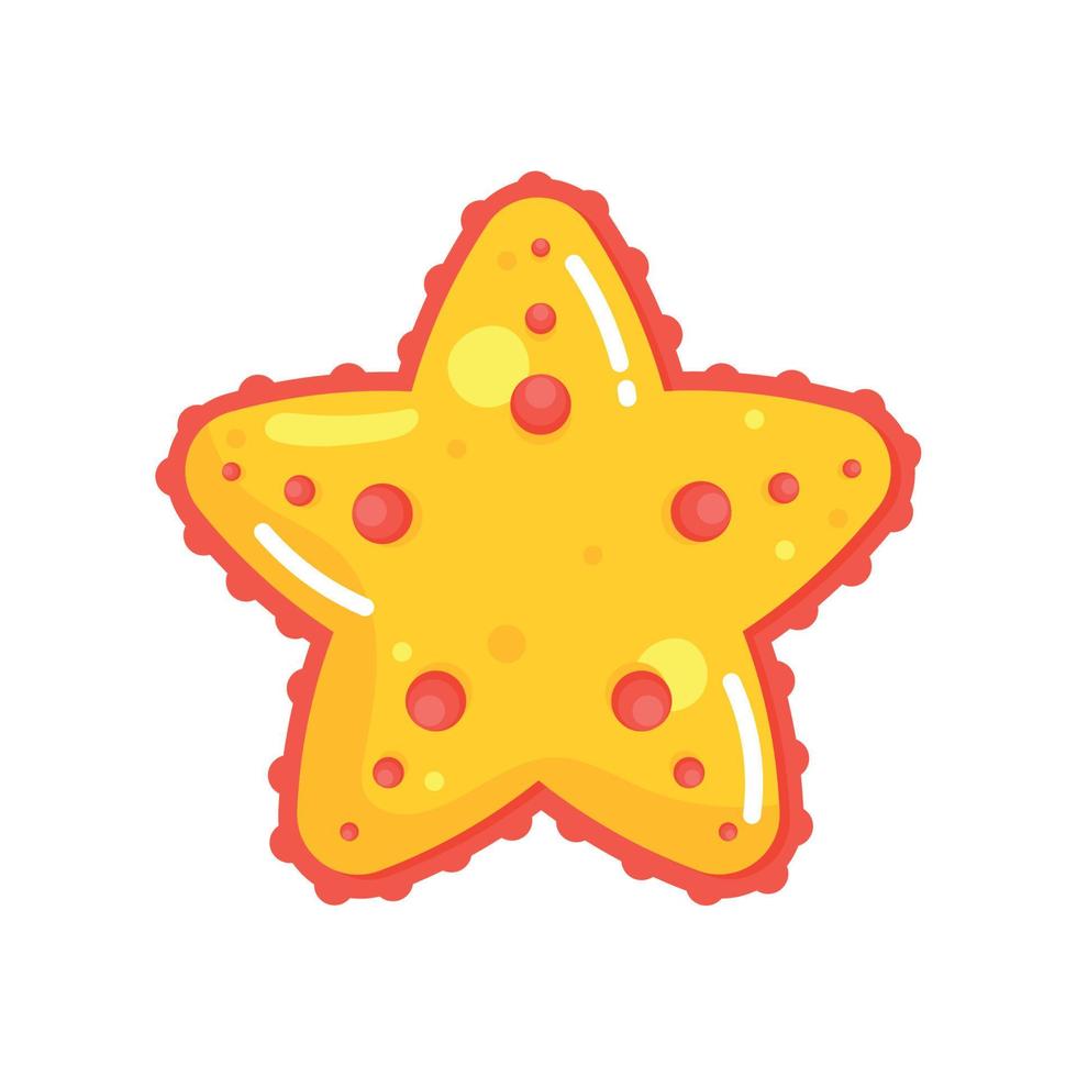 yellow starfish sealife vector