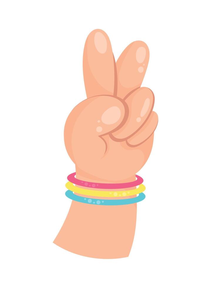 peace hand symbol vector