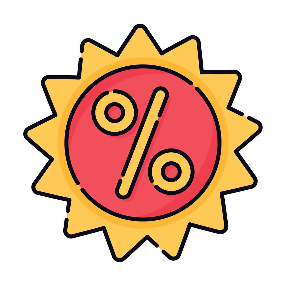 percent symbol stamp vector