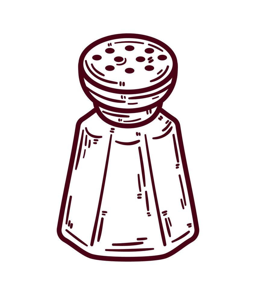 salt shaker kitchen utensil vector