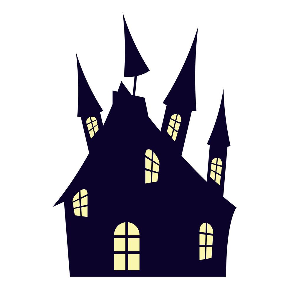 halloween dark castle vector