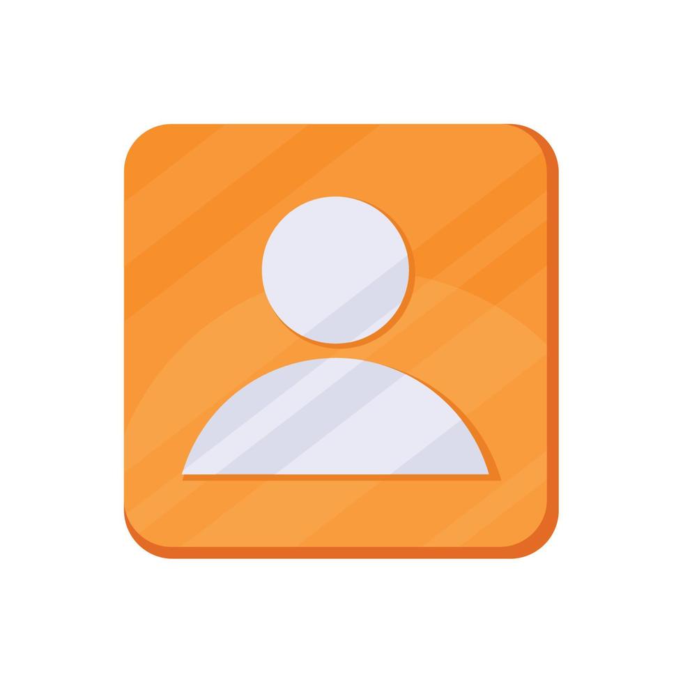 user profile app button vector