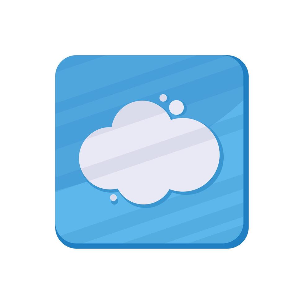 cloud weather app button vector
