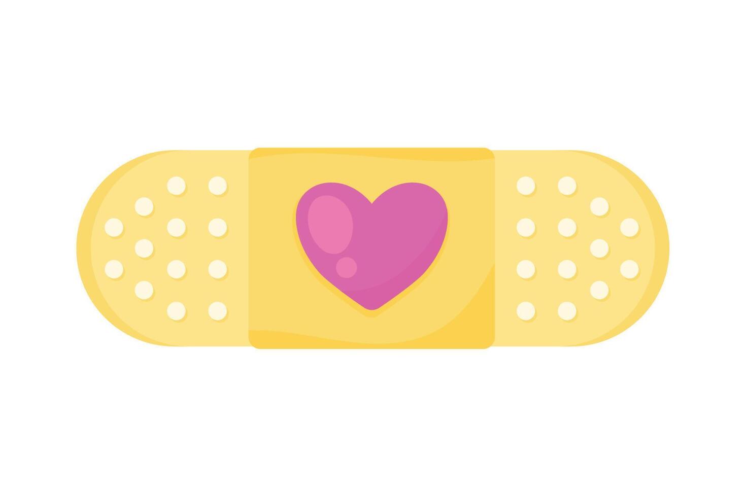cure band with heart vector