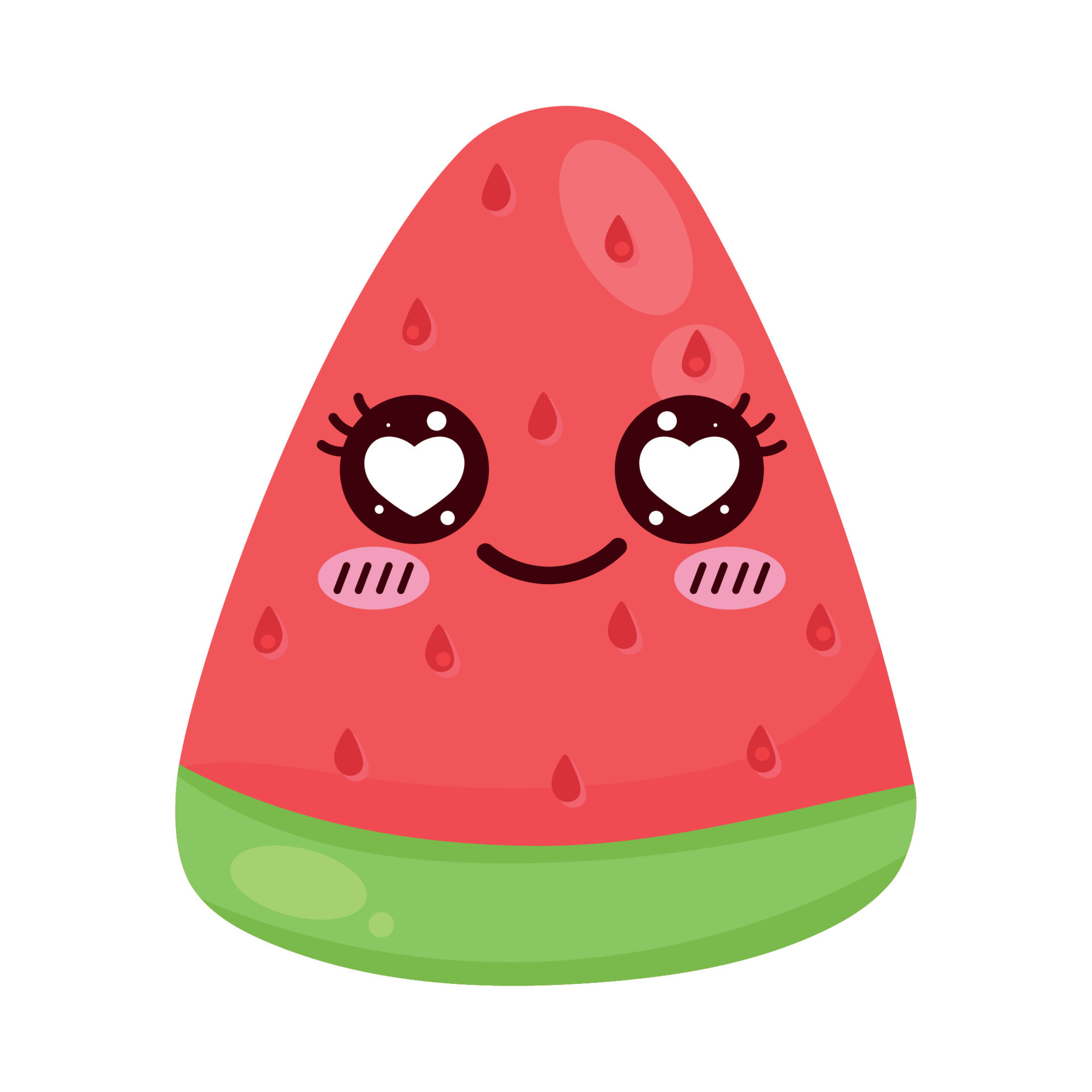 watermelon kawaii fruit 11454904 Vector Art at Vecteezy