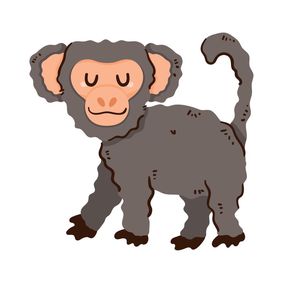 chimpanzee moneky animal wild vector