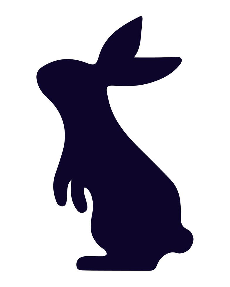 rabbit black silhouette vector