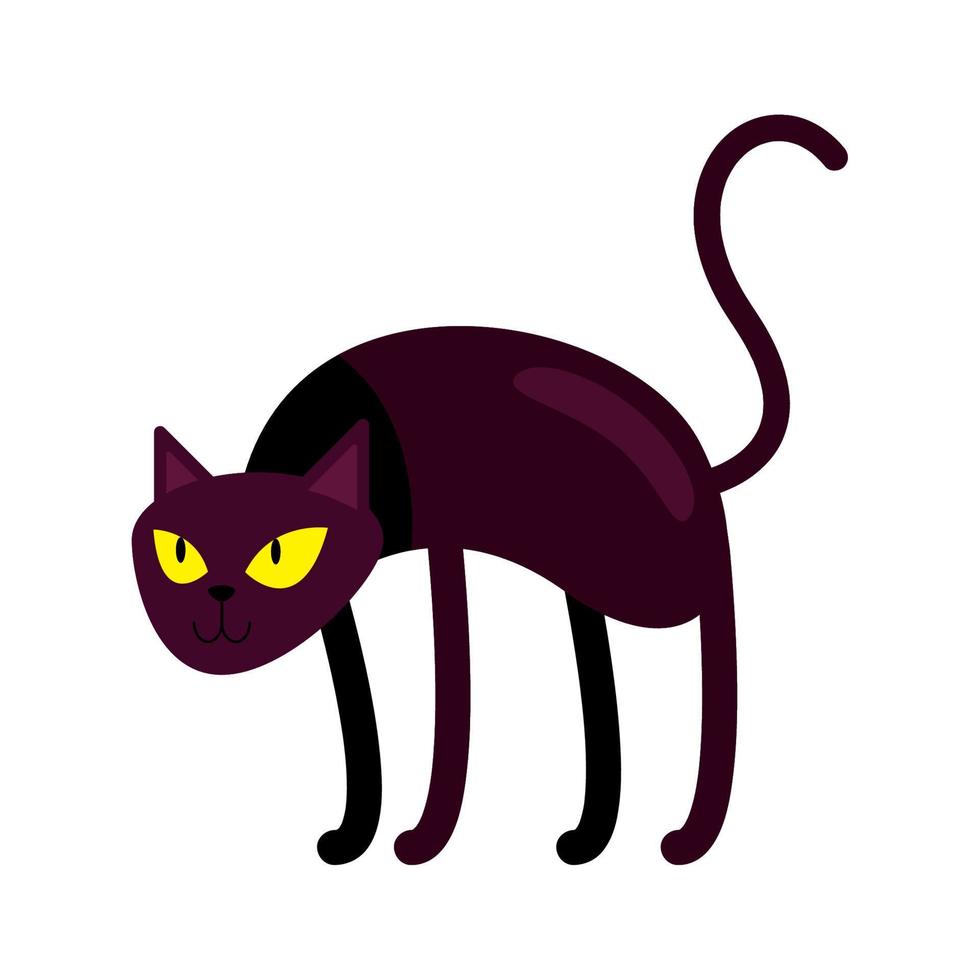 halloween cat animal silhouette vector