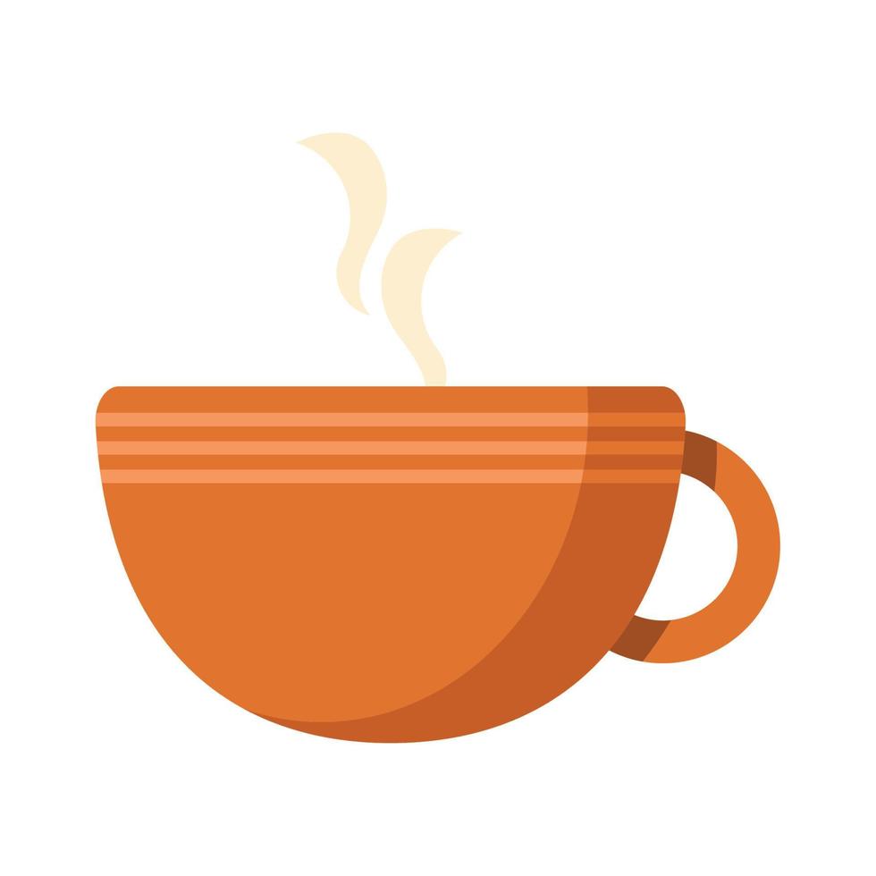 coffee hot in cup vector