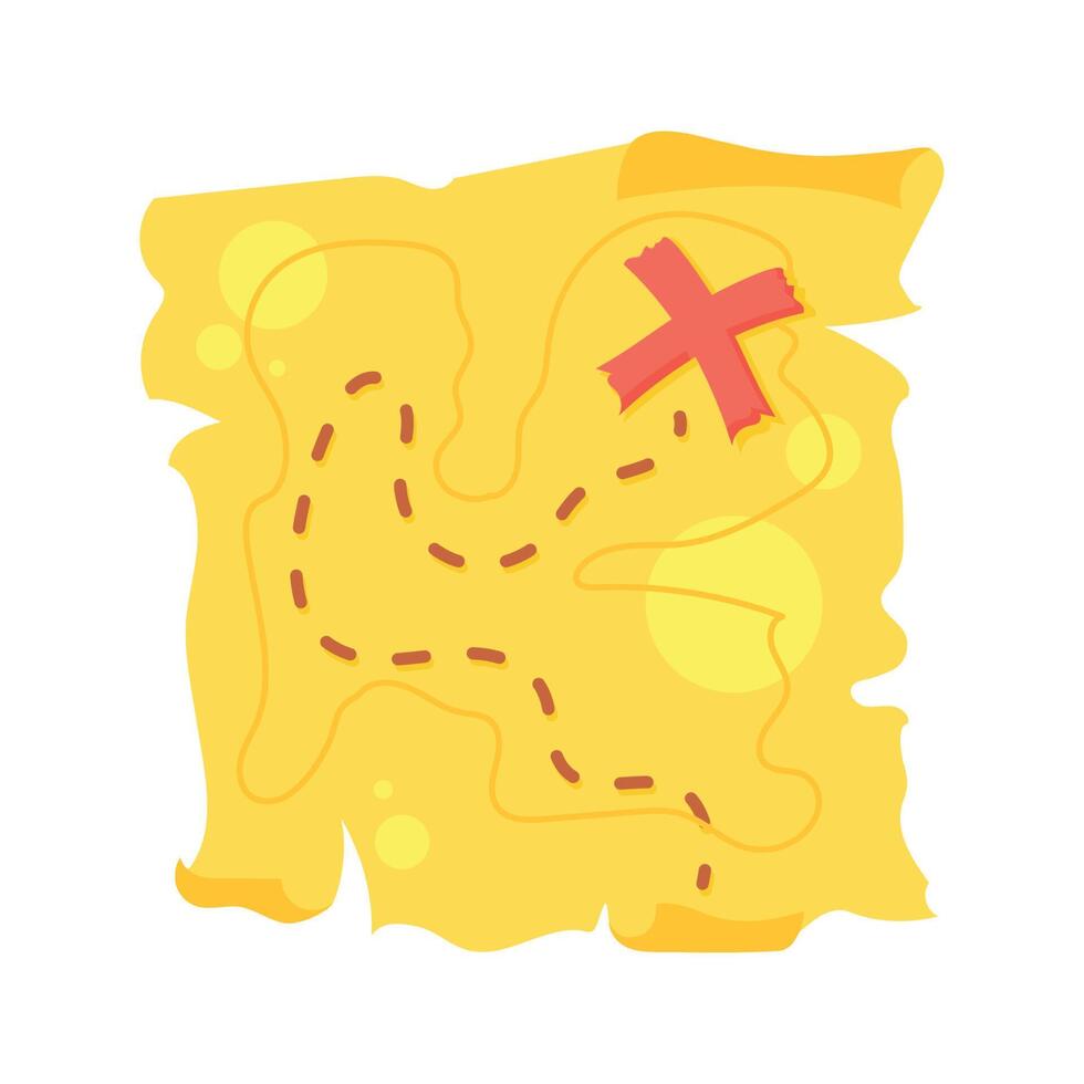 treasure paper map vector