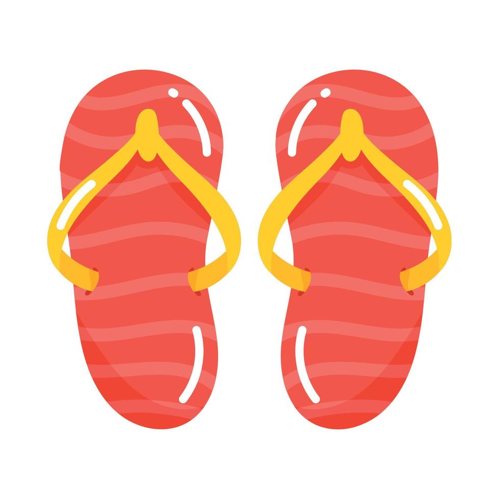 red flip flops accessories vector