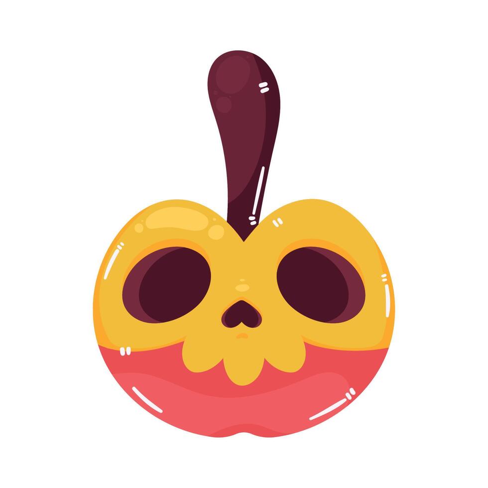 halloween sweet apple vector
