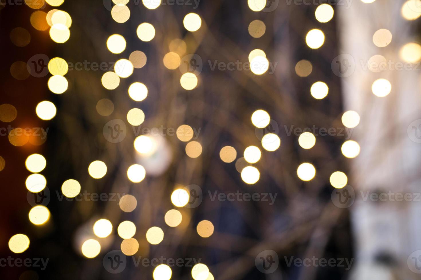 Background with garland bokeh photo