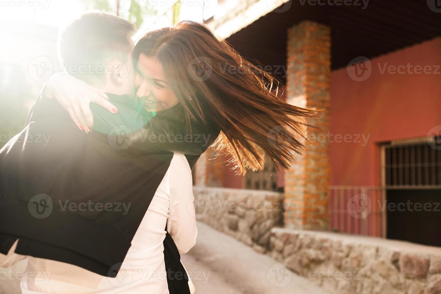 Couple haveing fun in the city photo