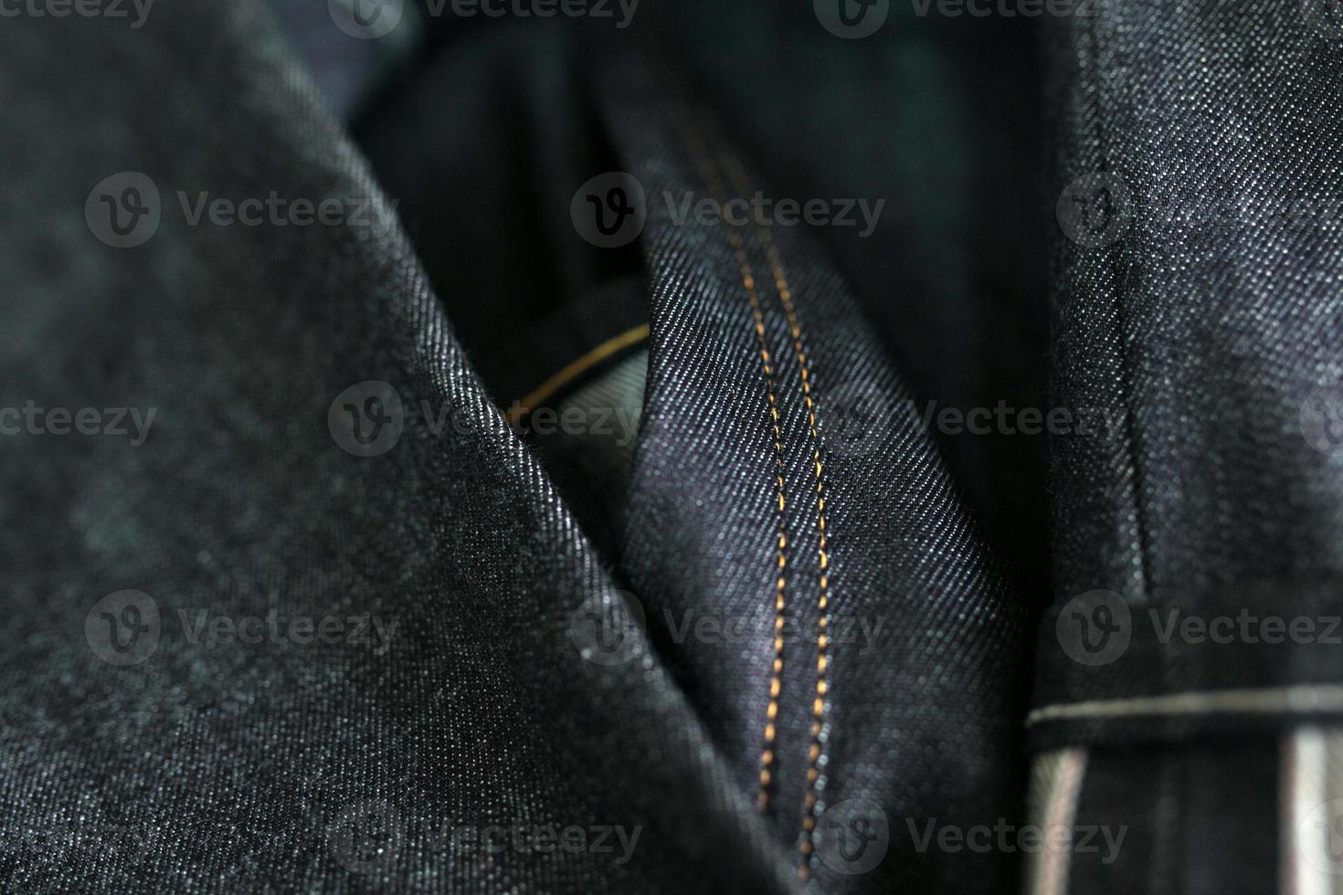 Selvedge denim jeans closeups photo