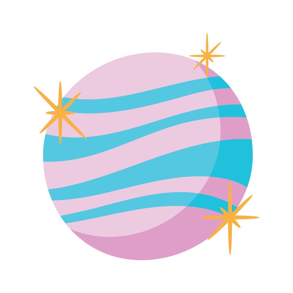 pink planet space outer vector