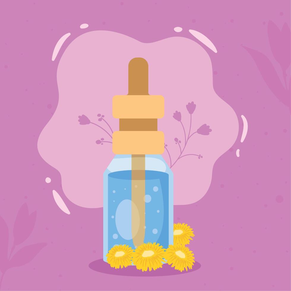 essential oil flowers vector