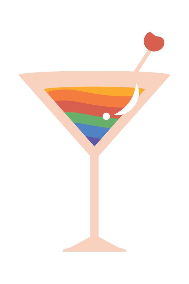 cup with lgtbi flag vector