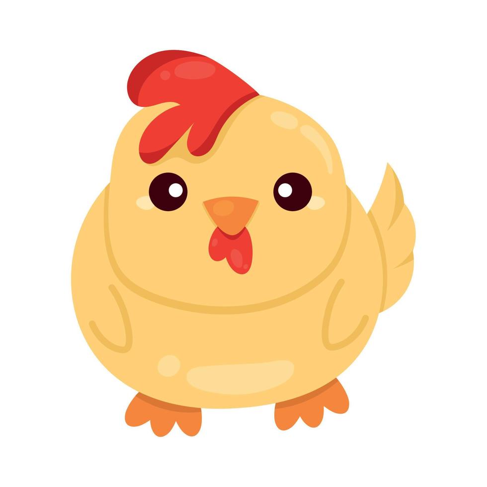 cute chick farm animal vector