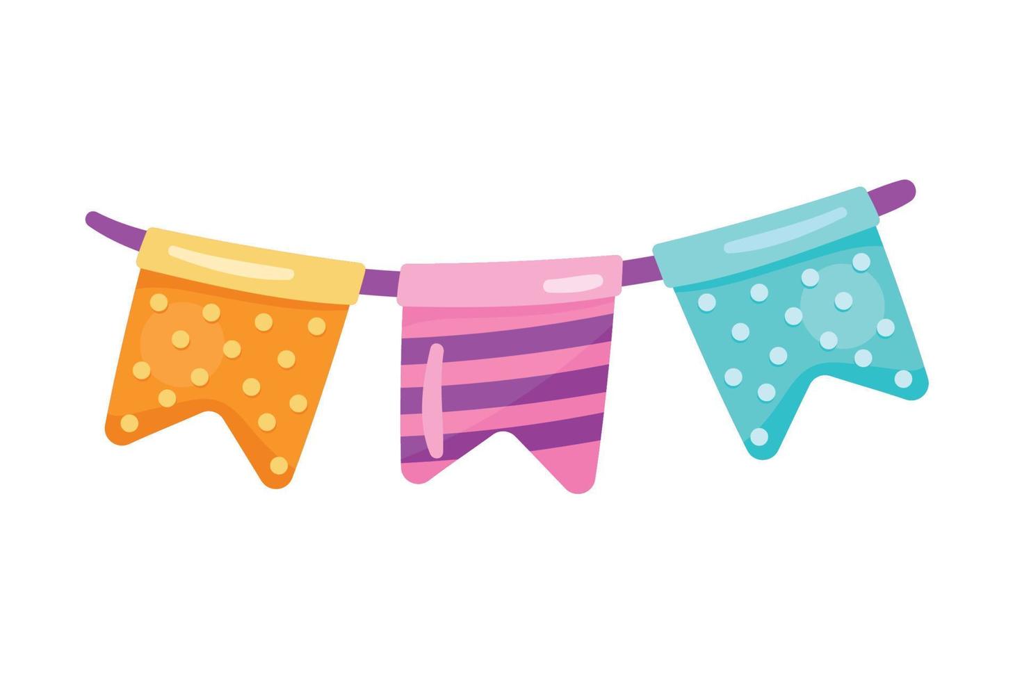 party celebration garland hanging vector