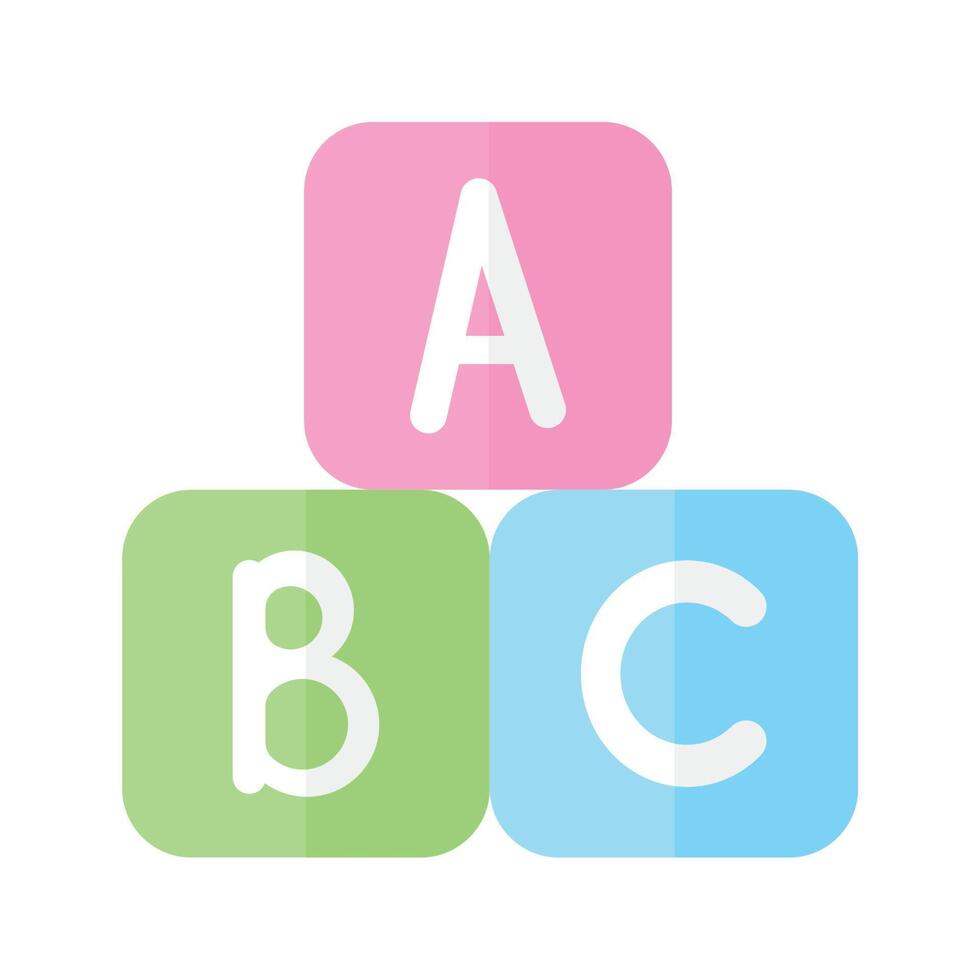 cubes alphabet toy vector