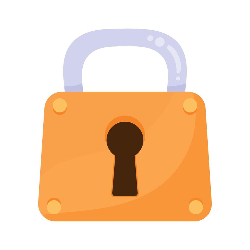safe secure padlock vector