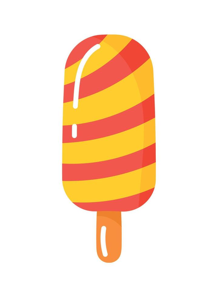 spiral ice cream stick vector