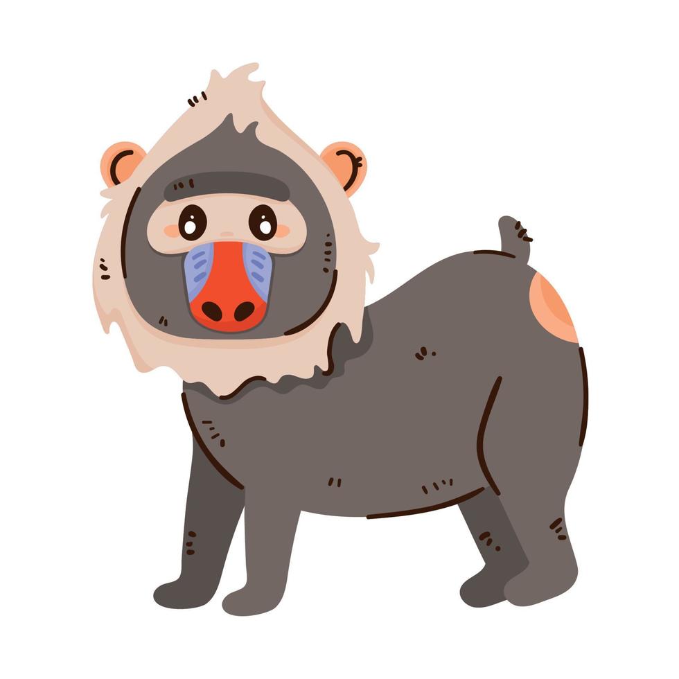 mandril mono animales vector