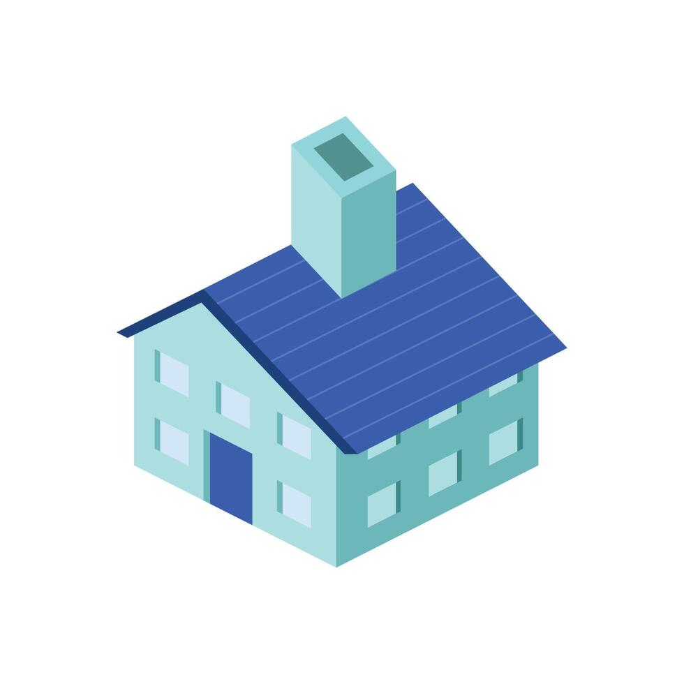 little house with chimney vector