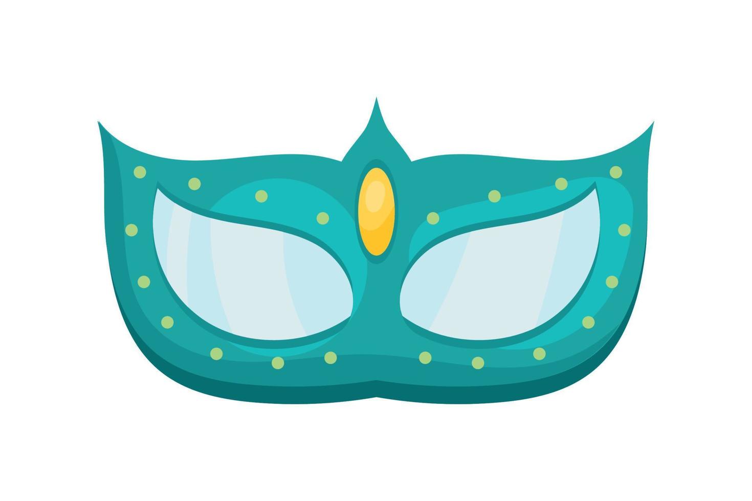 máscara de carnaval verde vector