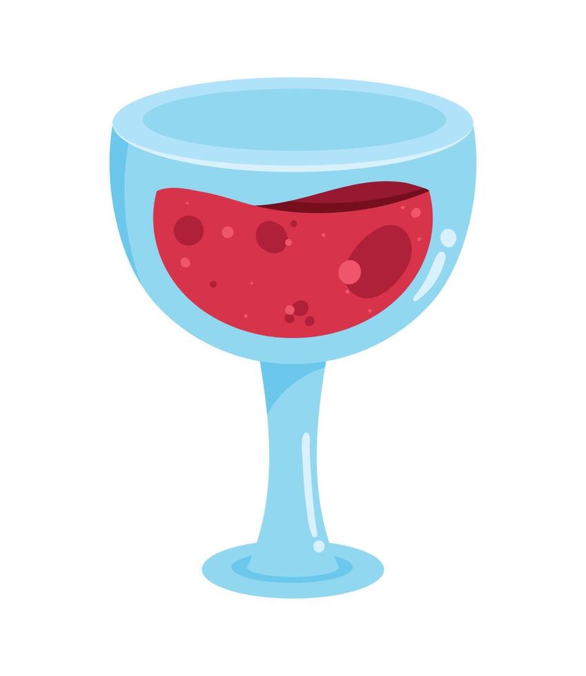 red wine cup drink vector