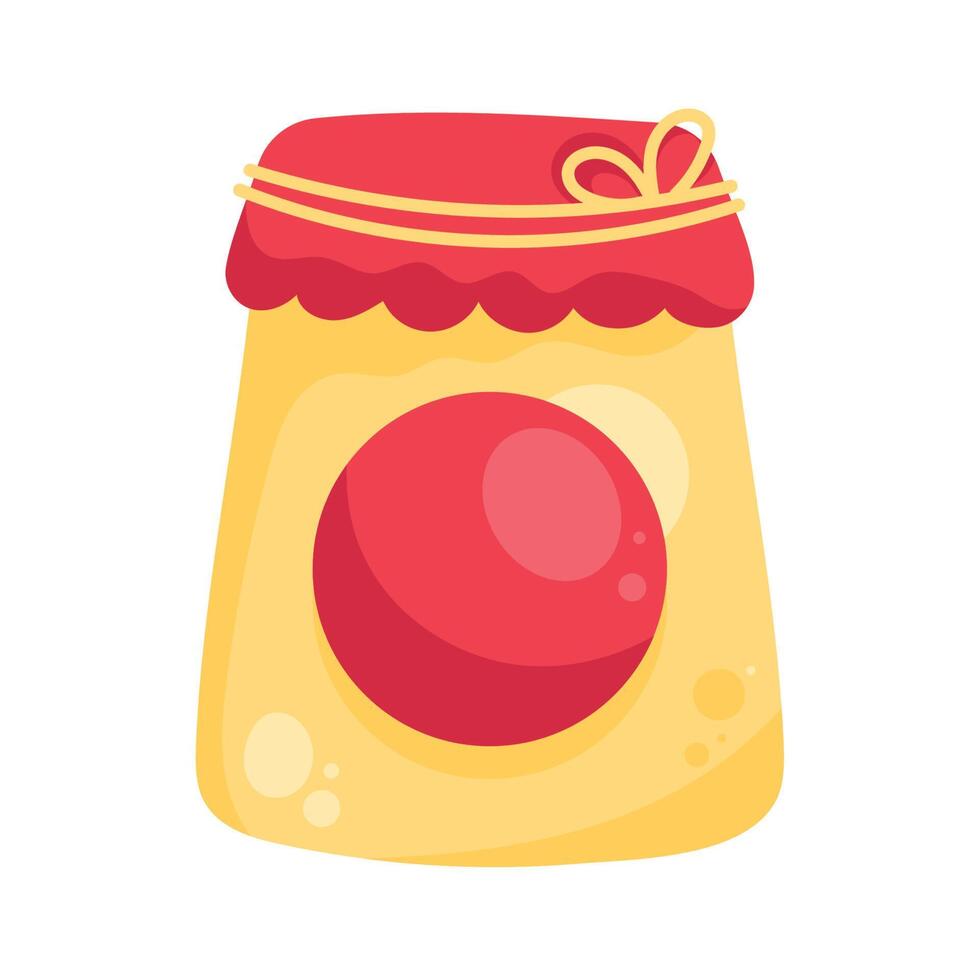 jam preserve pot vector