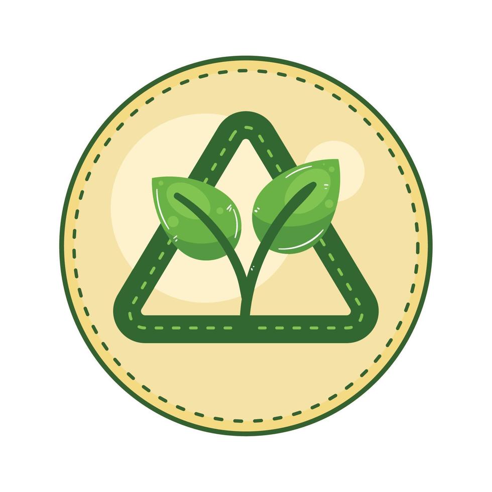 leafs in ecology seal vector