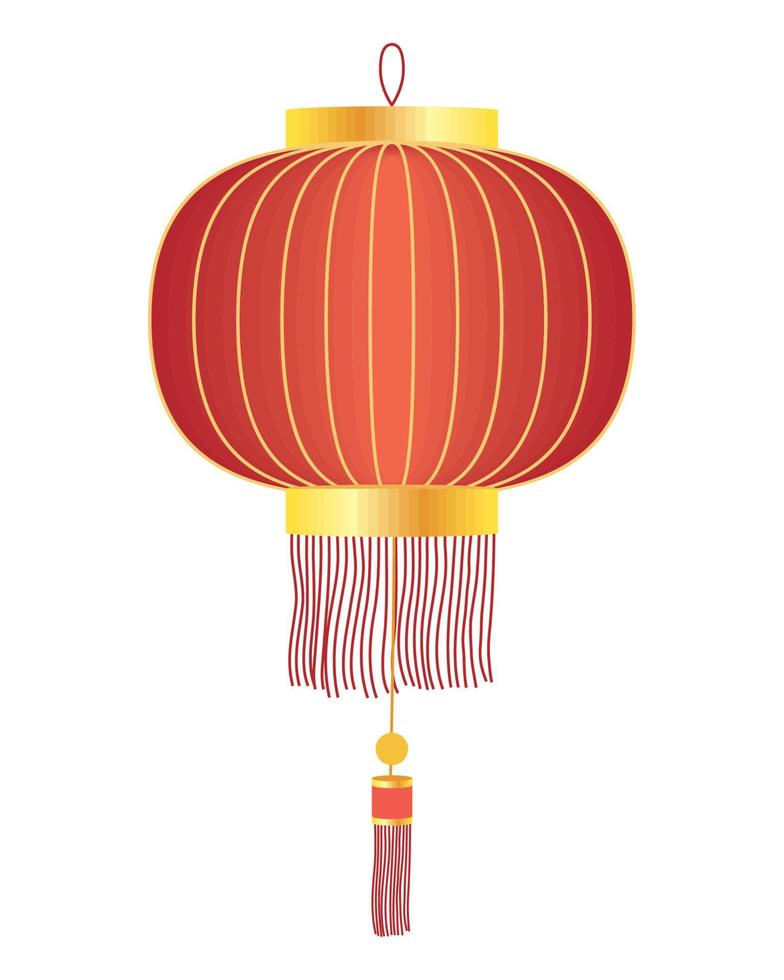 circular asian lamp vector