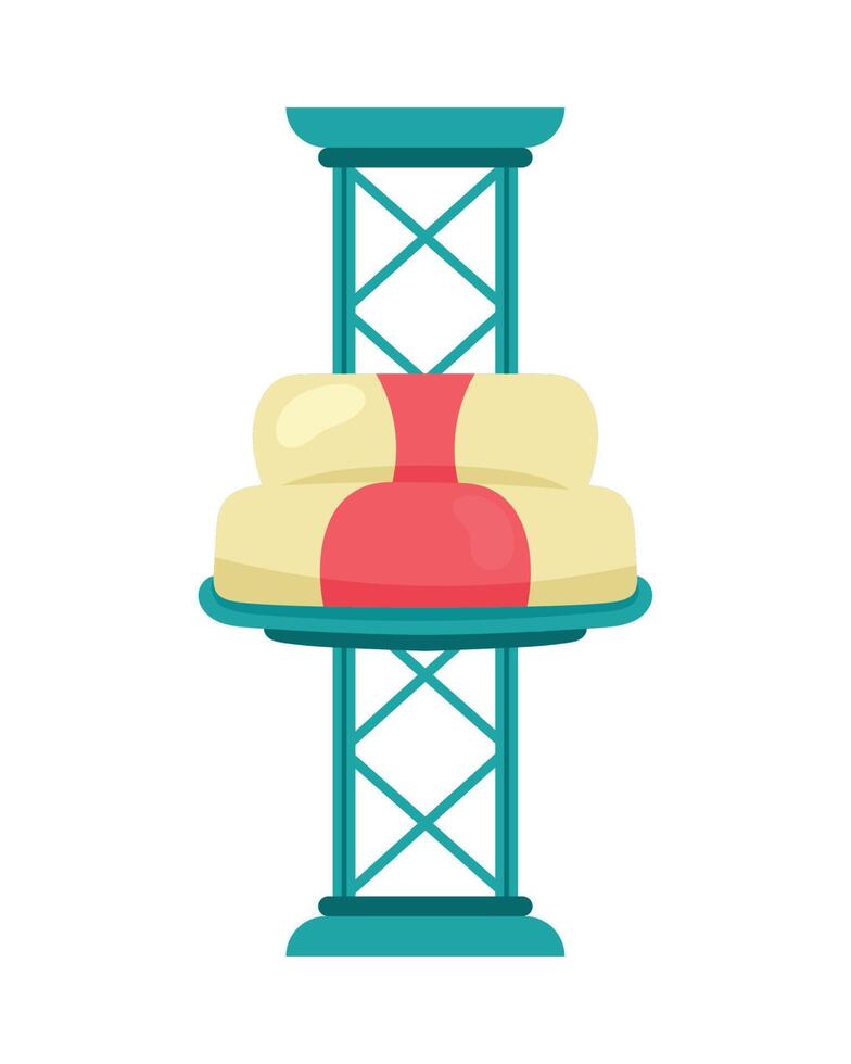 chair in tower amusement park vector