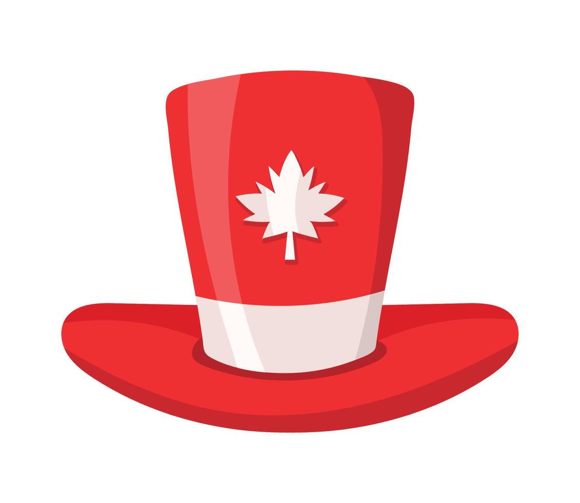 cultura canadiense sombrero de copa vector