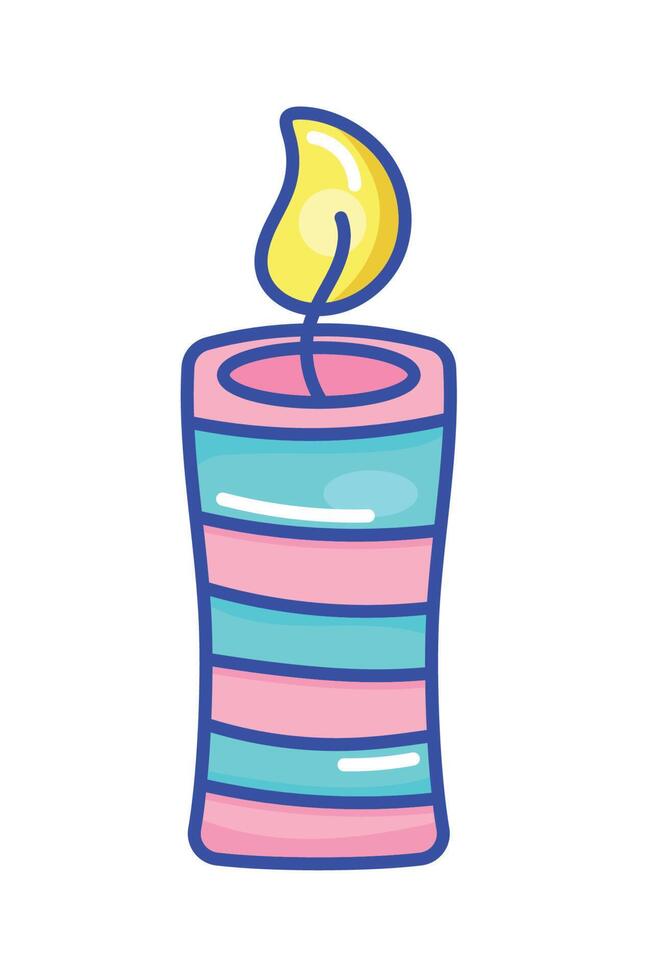 candle birthday celebration vector