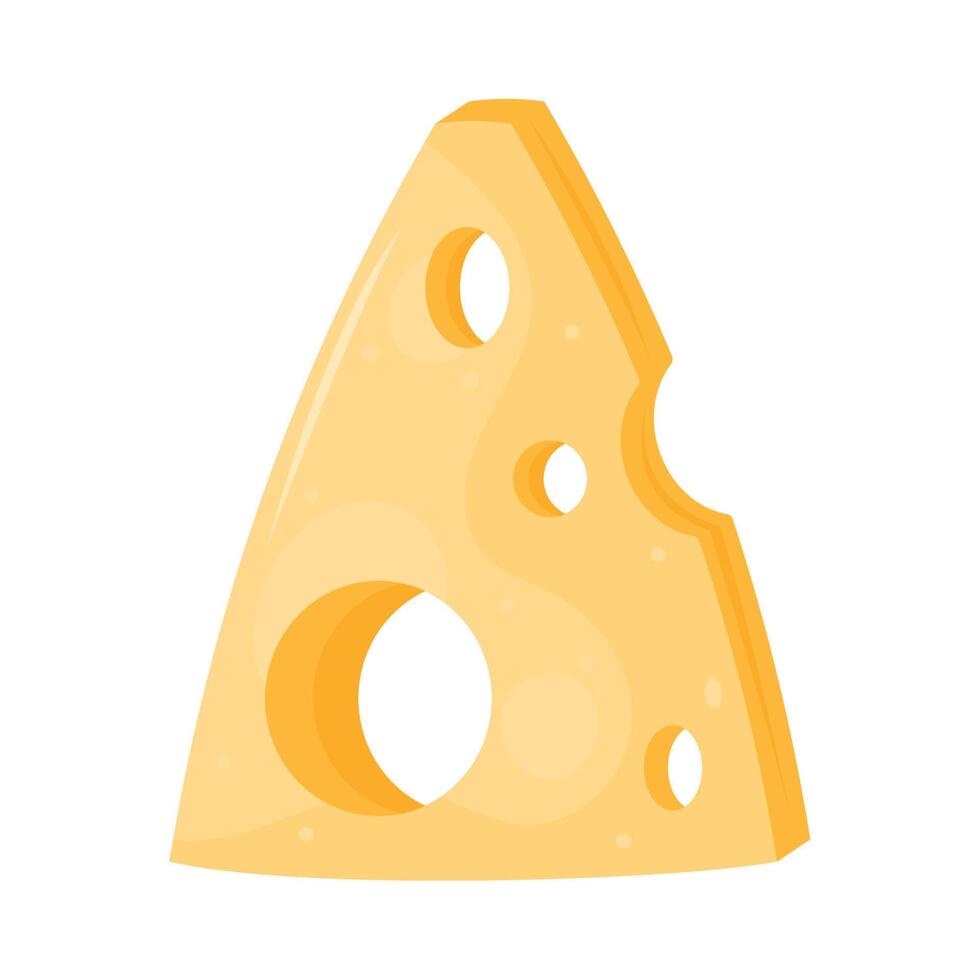 cheedar cheese sliced triangle vector