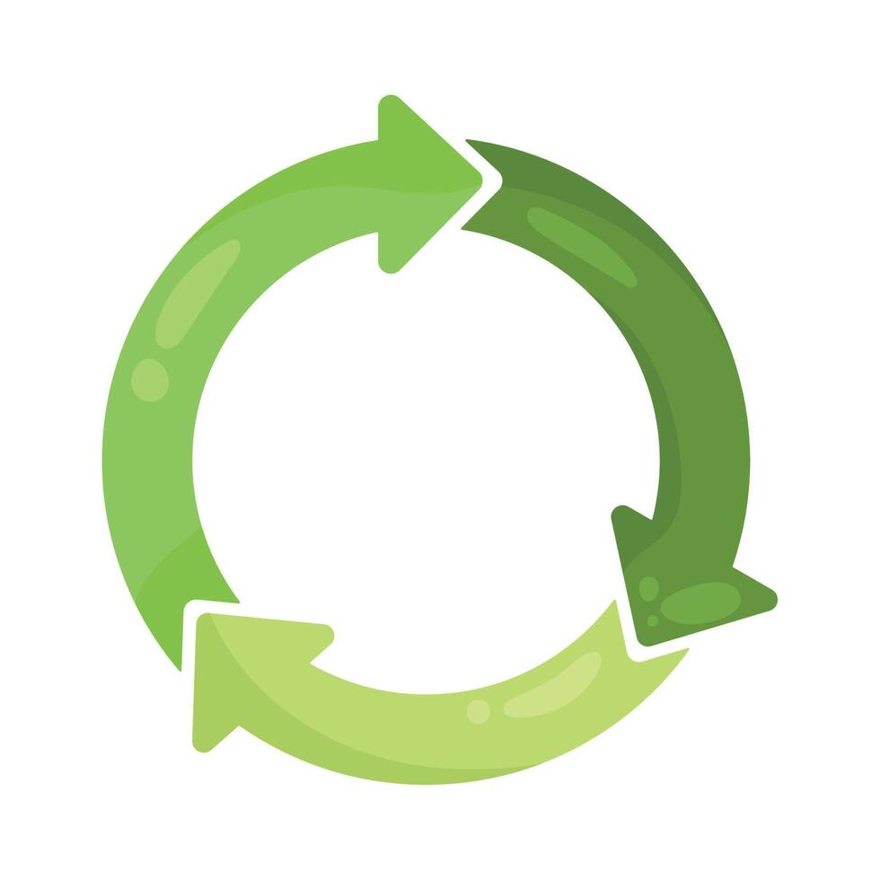 green recycle arrows vector