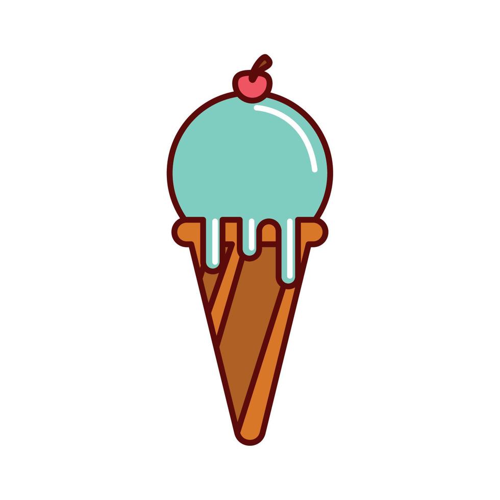 helado de cono dulce vector