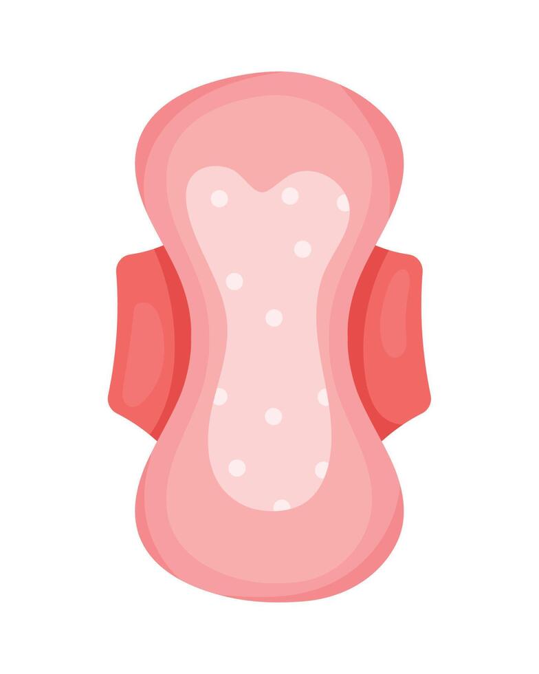 pink menstrual sanitary napkin vector