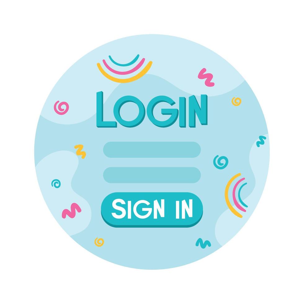 login template with rainbows vector