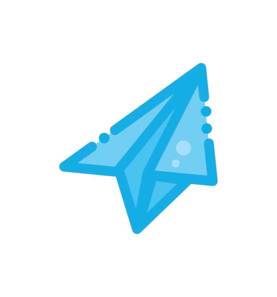 blue paper airplane vector