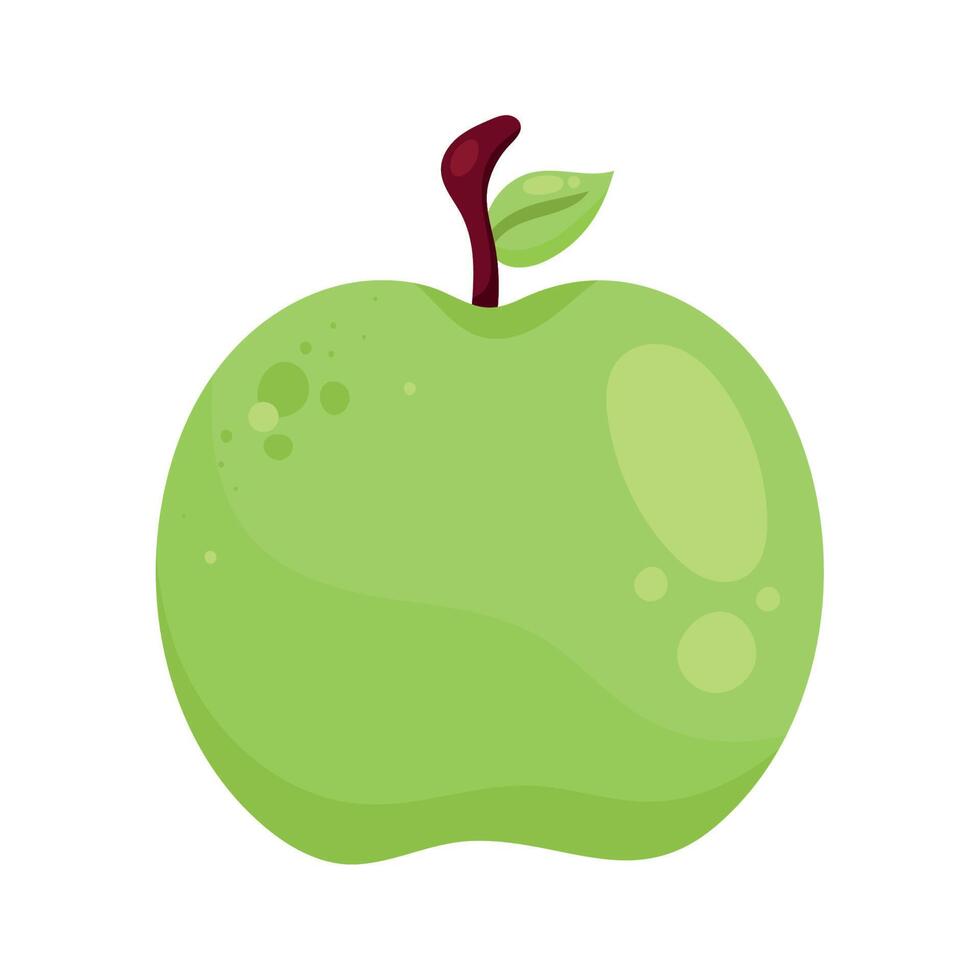 green apple fresh fruit vector