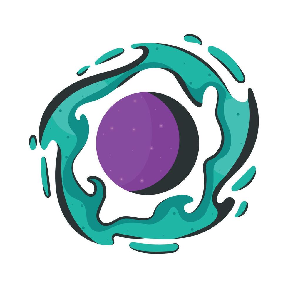 purple planet space outer vector